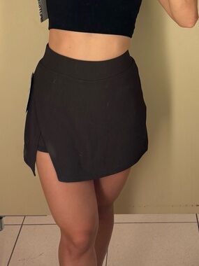 Tennis Dark Brown Skirt with Side Slit
